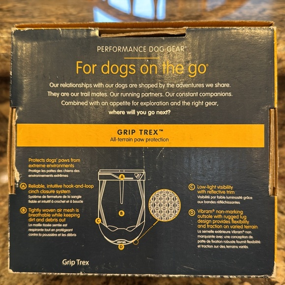 RuffWear Grip Trex Dog Boots - Box of 4
Size 1.75” in Red Currant - Picture 4 of 7